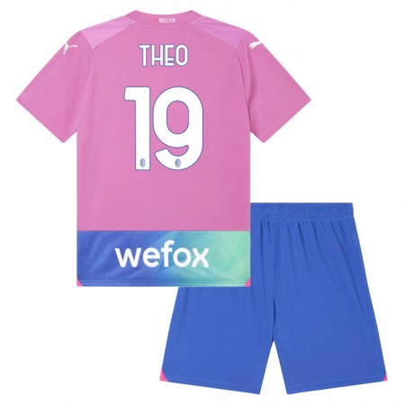 AC Milán Theo 19 Alternativní 2023-24 - Dětské Fotbalové Dresy (S/S) AC Milán Theo 19 Alternativní 2023-24 - Dětské Fotbalové Dresy (S/S)